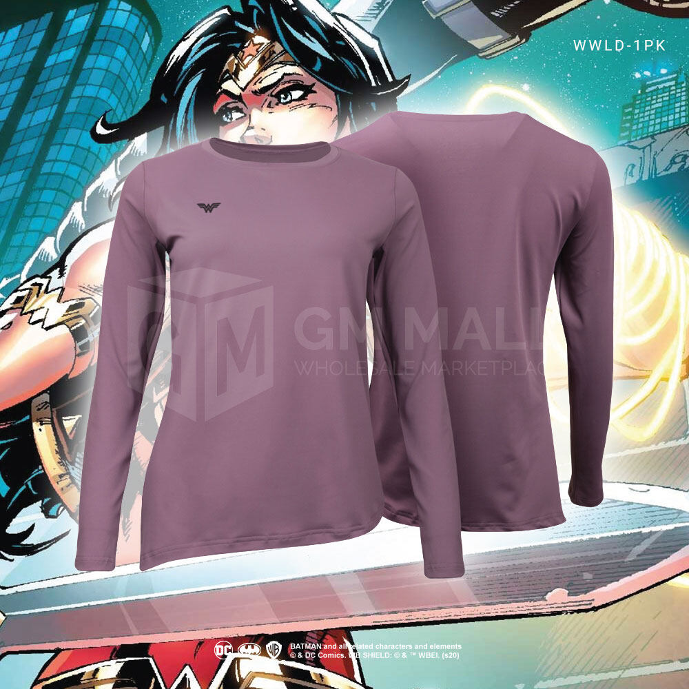 BATMAN DC Exclusive PINK Women Yoga/Zumba/Aerobic Training Long Sleeve Tee –  Training Sport Running Shirt [WWLD-1PK]
