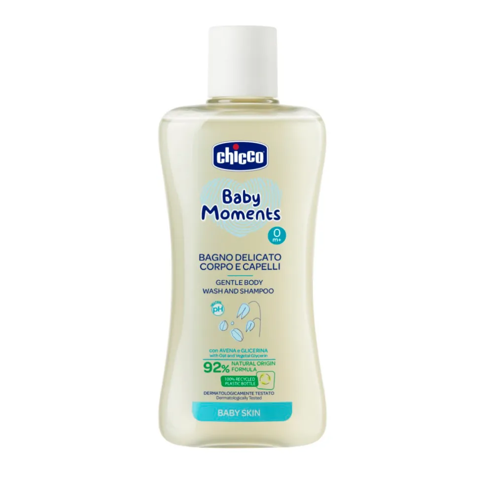 CHICCO Baby Moment Gentle Body Wash and Shampoo | Baby Skincare