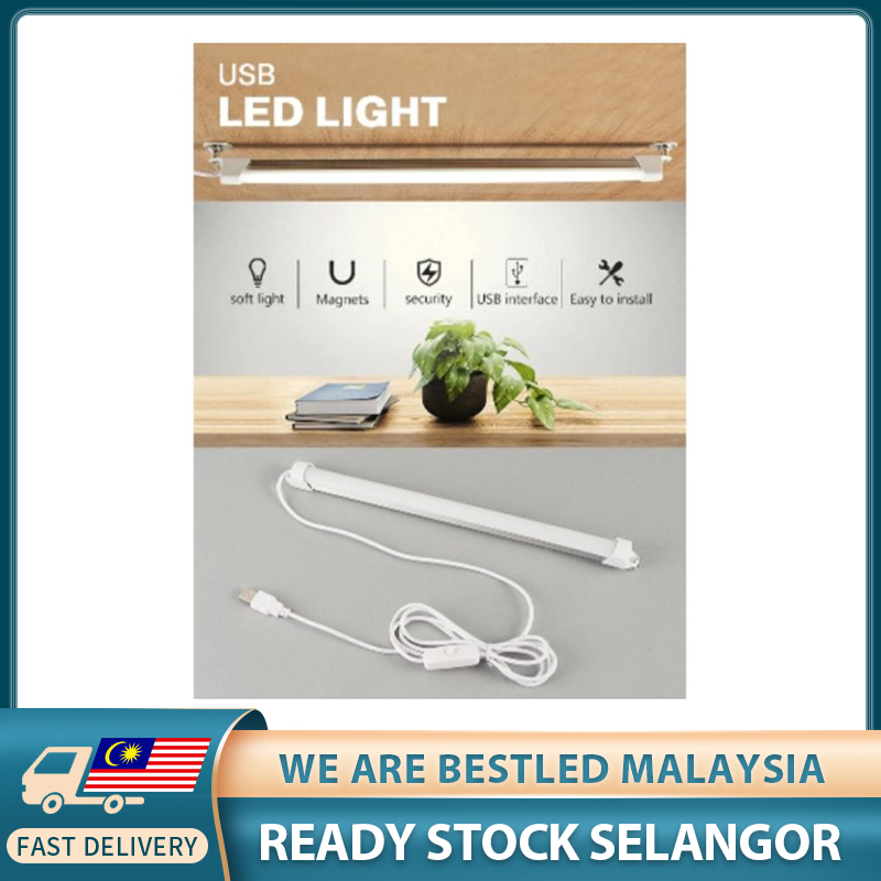 Portable USB LED Light 32cm 42cm 52cm Hard Bar Tube Strip Mount Hang Desk Reading Lamp Bulb Table Lamp Study Lampu Meja Belajar 桌灯