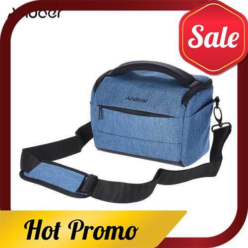 Andoer Cuboid-shaped Portable Fashion Polyester Camera Case (Blue)