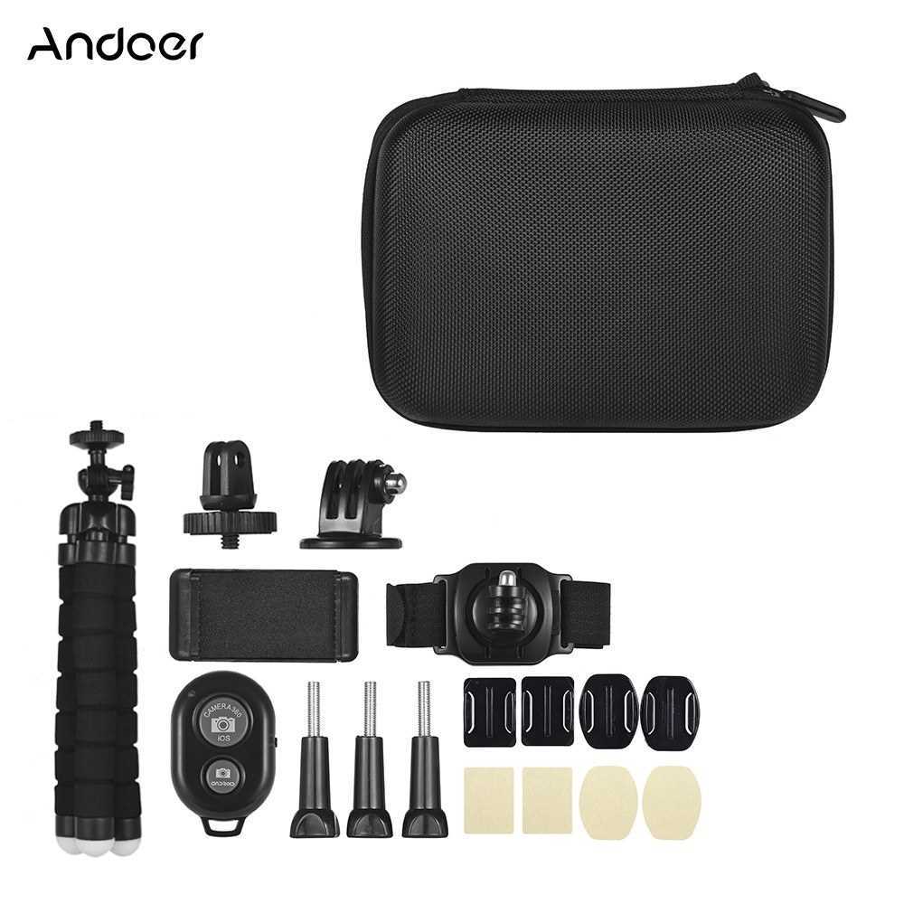 Andoer Outdoor Sports Action Camera Accessories Kit 18 in 1 for AKASO EK7000/ EK7000 Plus/Brave 4/V5