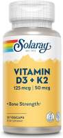 Solaray Vitamin D3 + K2 60 / 120 VegCaps