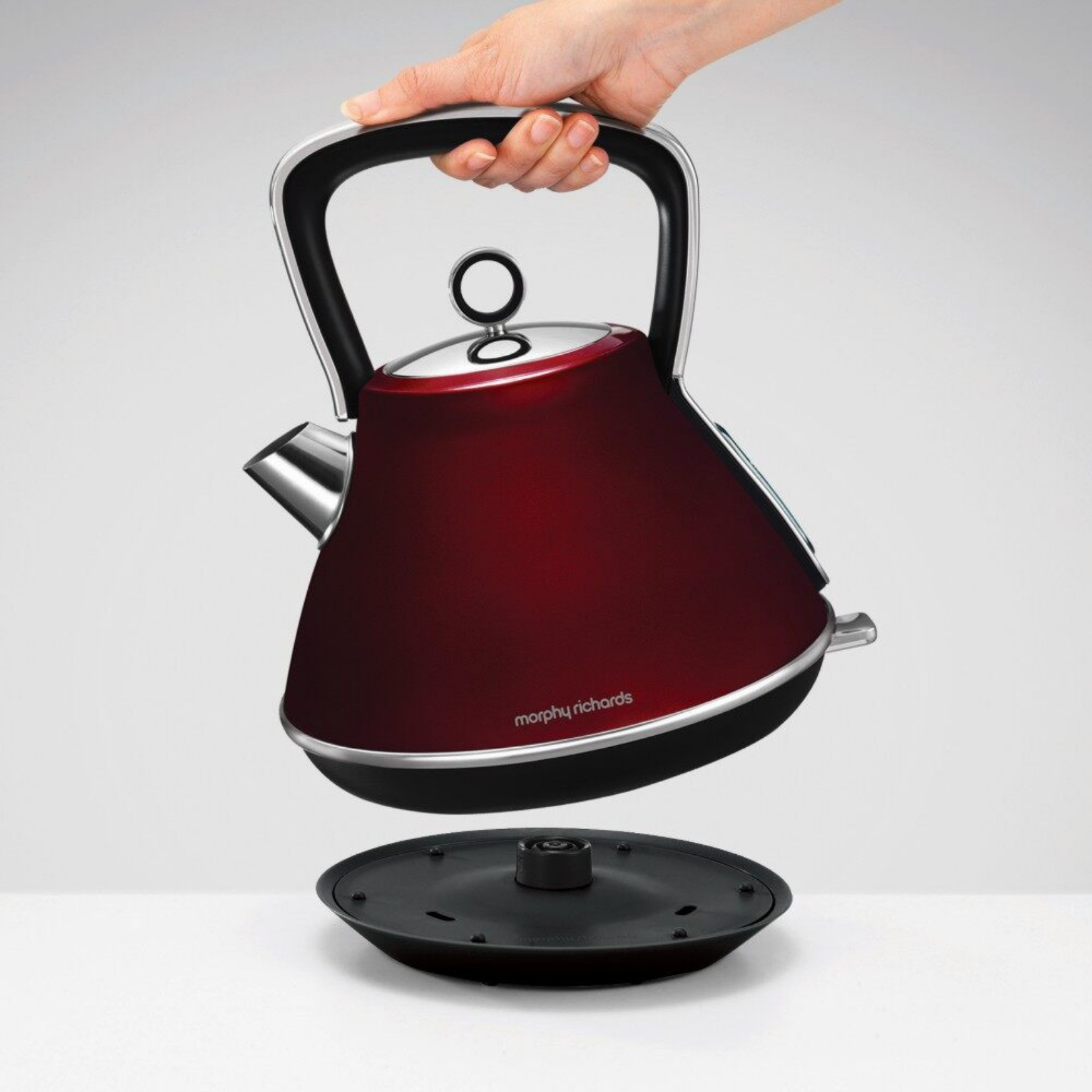 Morphy Richards Kettle Evoke Pyramid Red - 1.5L Capacity 2.2kw Power Water Level Indication