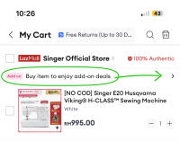 ″NO COD″ Singer M3505 M-series 32 Stitches Mechanical Sewing Machine