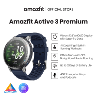 Smartwatch Amazfit Active 3 Premium Smart WatchAI Fitness CoachGPSBluetooth Call&Music 12 Day Battery Android &iOS 170+ Sports Mode