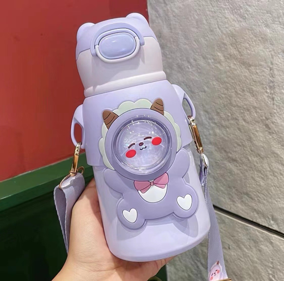 LittlePanda 316 Stainless Steel Water Bottle Thermos Bottle Kids With Straw Water Bottle Kids Drinking Bottle Kids Botol Air Budak Botol Air Baby