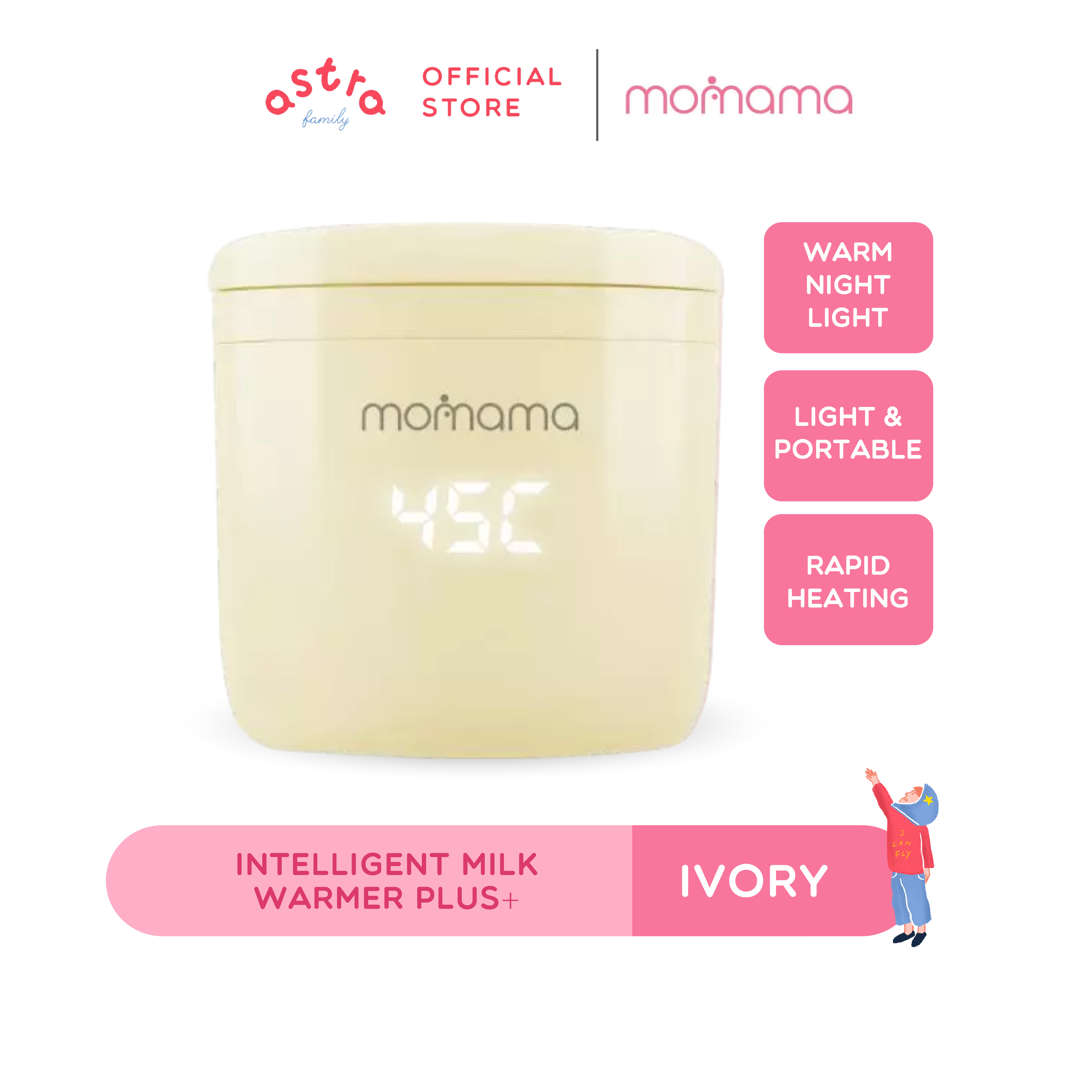 Momama Intelligent Milk Warmer Plus+ (Ivory / Sage / Peach)