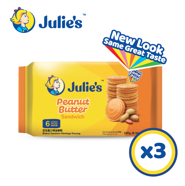 Julie's Peanut Butter Sandwich 180g x 3 Pack