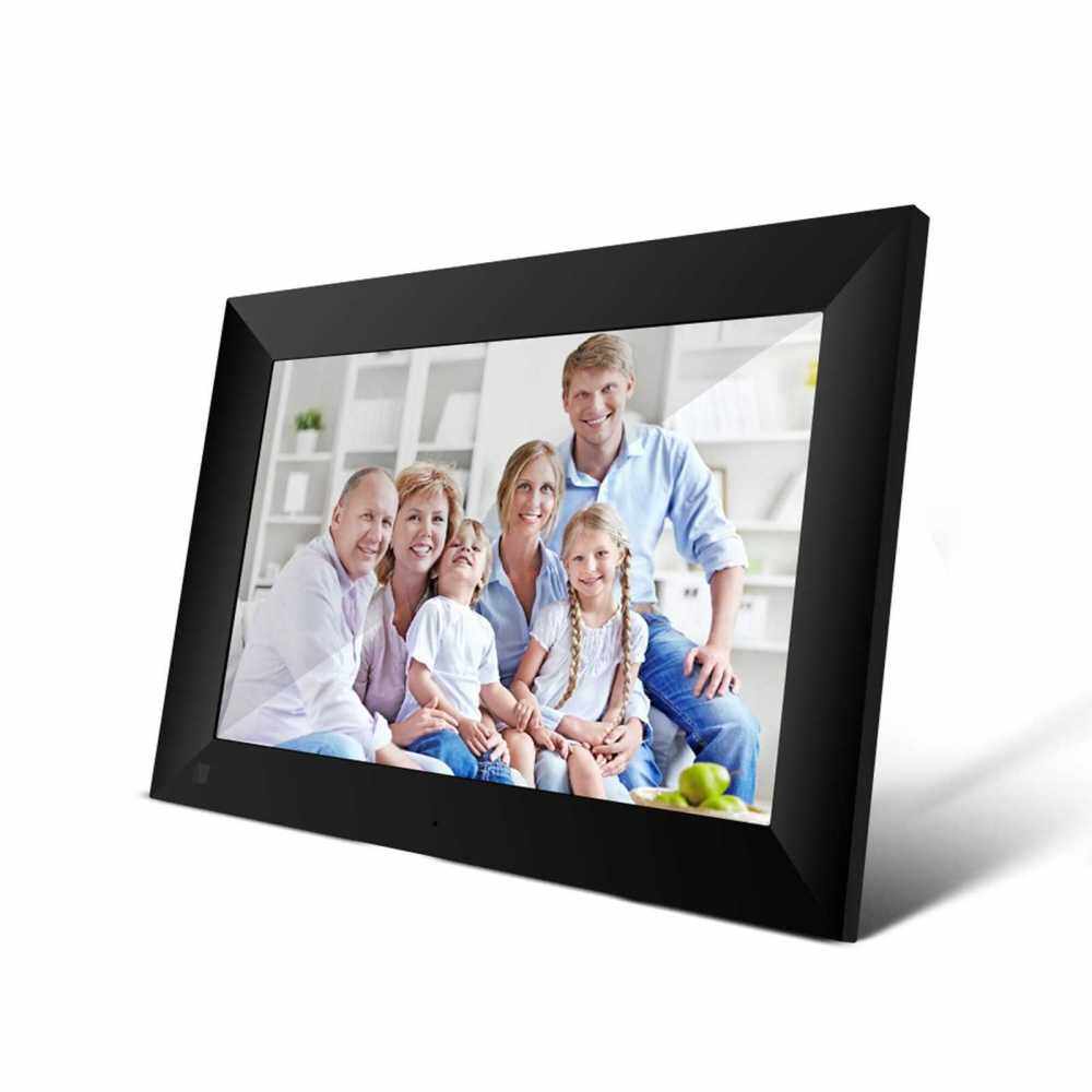 P100 WiFi Digital Picture Frame 10.1-inch 16GB Smart Electronics Photo Frame APP Control Send Photos Push Video Touch Screen 800x1280 IPS LCD Panel (Black)