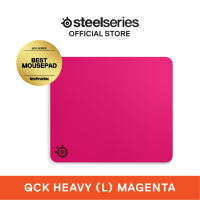 SteelSeries QcK Heavy Large Gaming Micro-Woven Mouse Pad (450mm x 400mm x 6mm) Black/White/Magenta