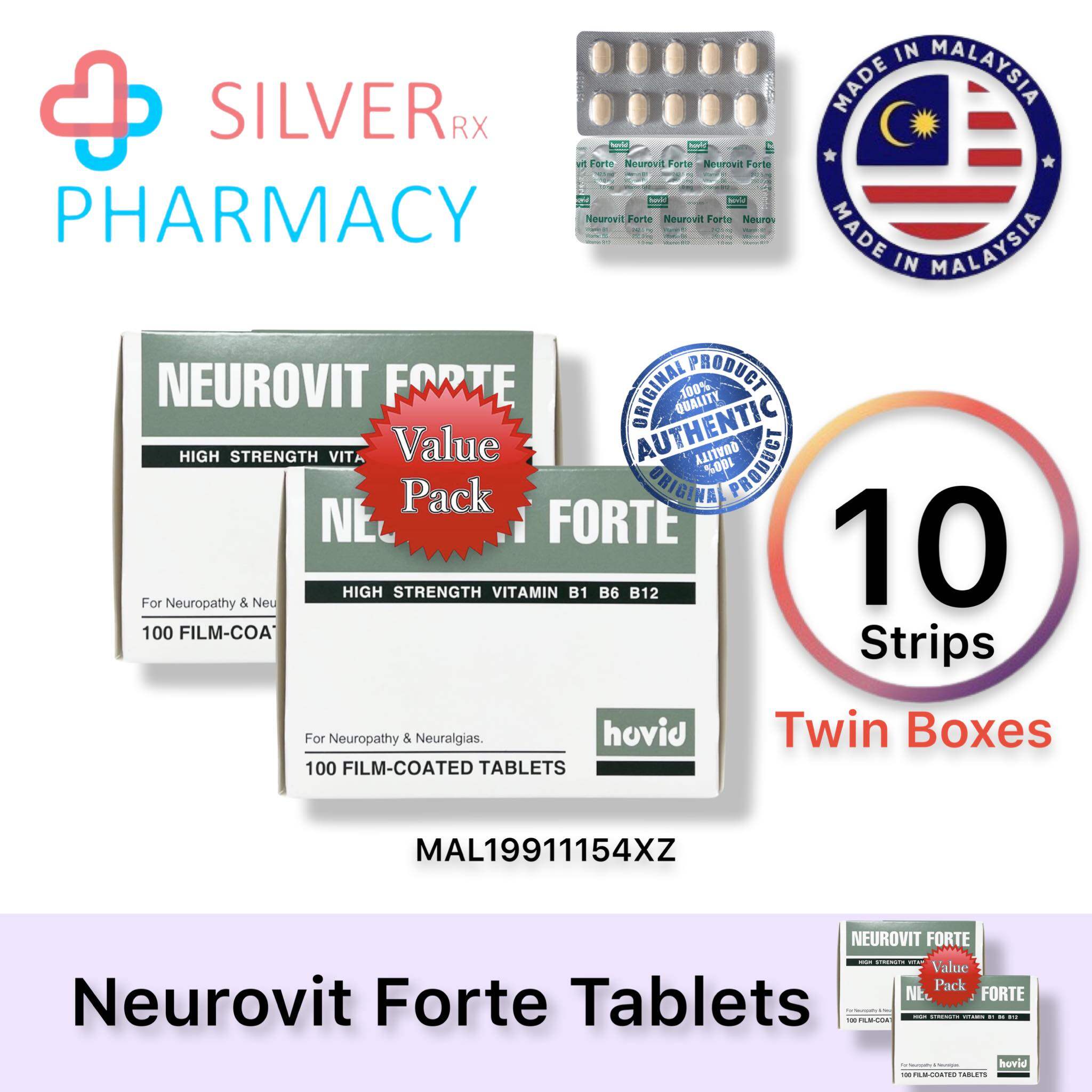 Hovid Neurovit Forte High Strength Vitamin B1 B6 B12(100