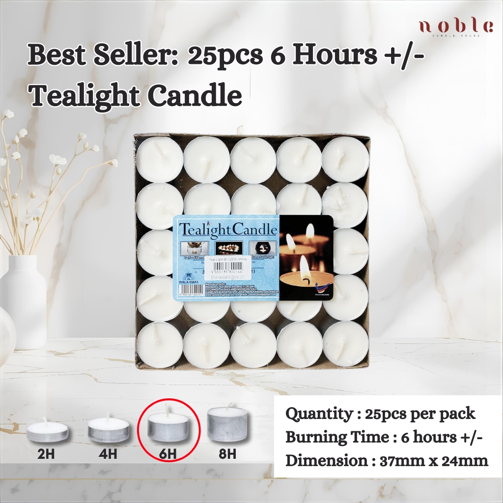 Tealight Unscented Candle (Premium Quality) – 2h/4h/6h/8h Burn Time – Multiple Hour Variants