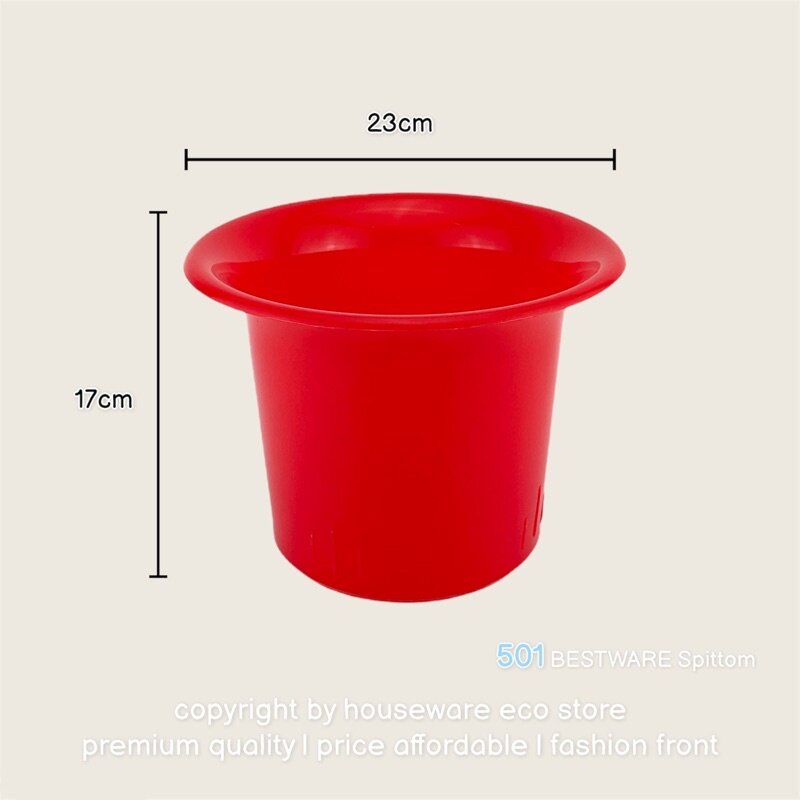 BESTWARE Traditional Red Plastic Spittom 501/502/Baby Potty/Plastic Urinal Potty/Red Potty for Wedding/Toilet Trainer