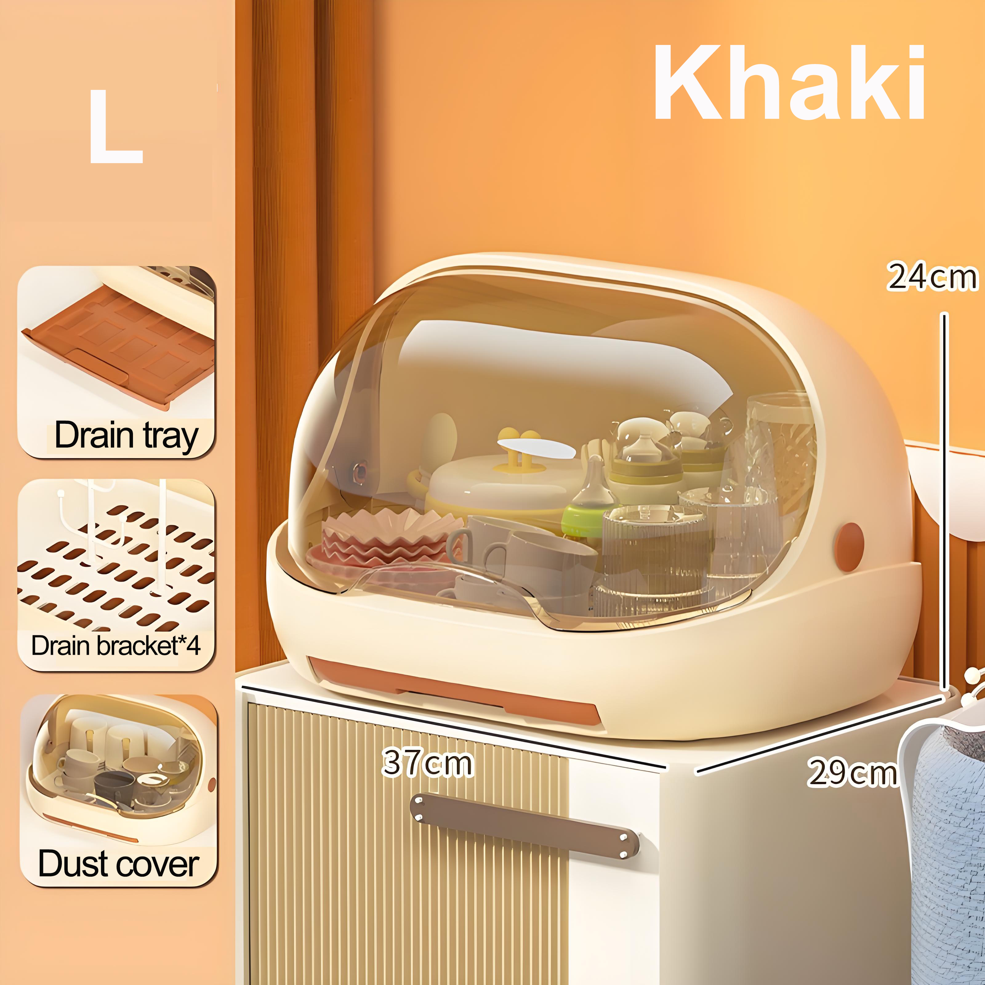 Baby Bottle Storage Box Nursing Bottle Drying Rack Dustproof Baby Bottle organizer storage