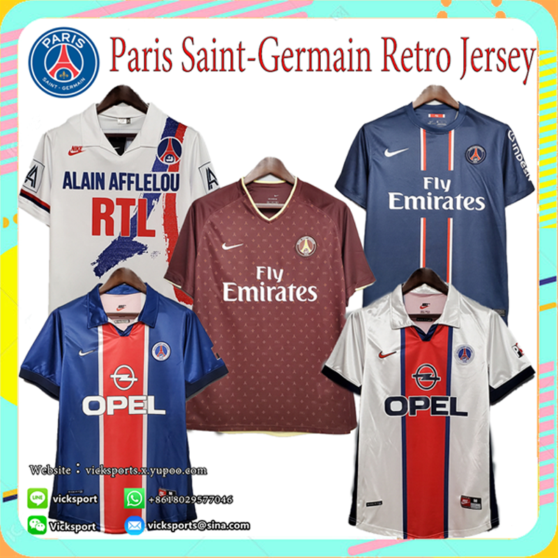 Psg retro jersey sân nhà sân khách 06/07 13/12/09/92 98/99 retro jersey áo bóng đá psg áo bóng đá nam retro áo bóng đá psg jersey áo bóng đá cổ điển