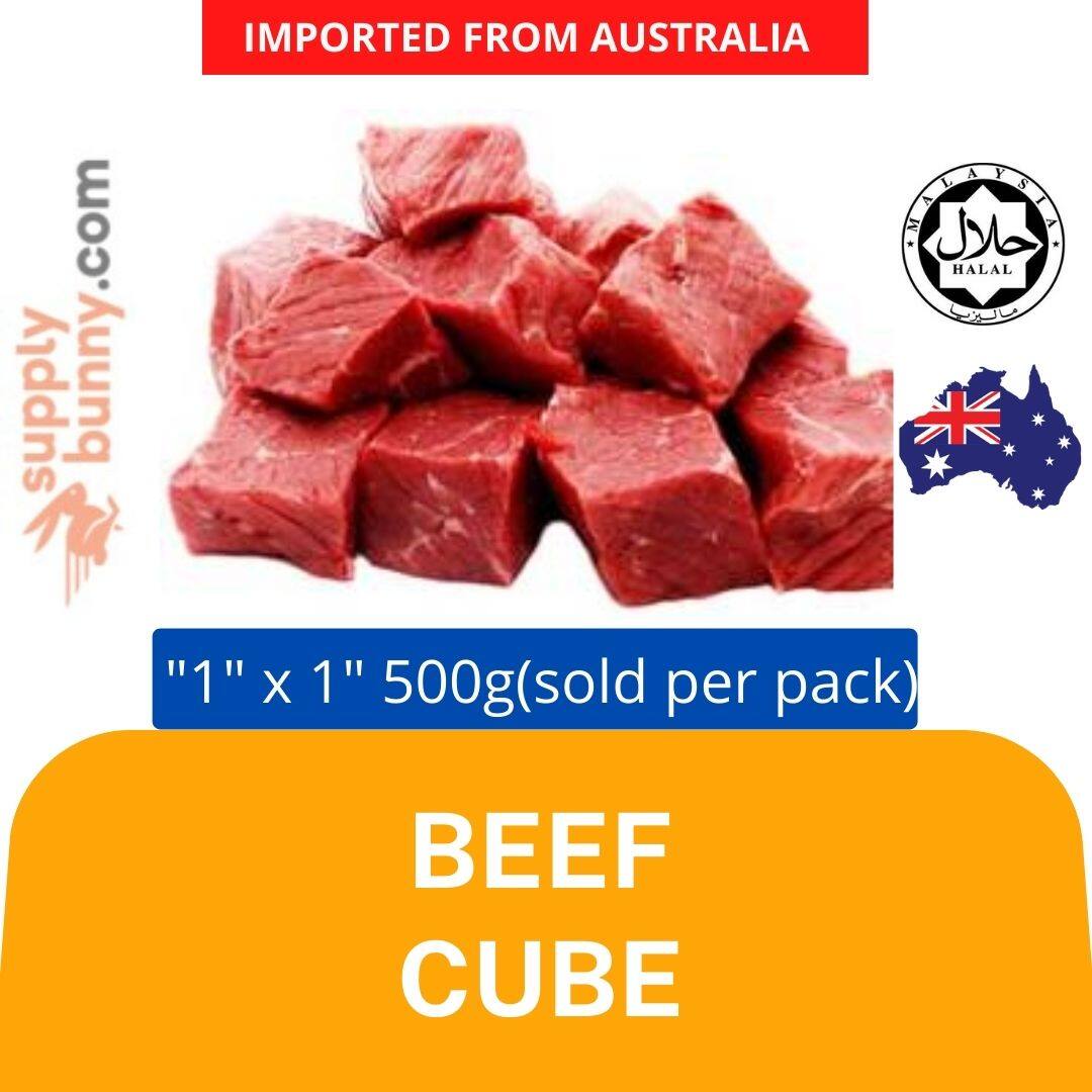 Australian Beef Cube (1" x 1") (500g per Pack) Frozen Ketulan Daging 牛肉块 Selamat Supplies