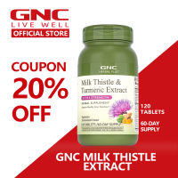Gnc Milk Thistle& Turmeric Extract 120 Tablets Extra Stength Herbal Supplement Support Healthy Liver Function Vegetarian Standardized Extract Herbal Plus