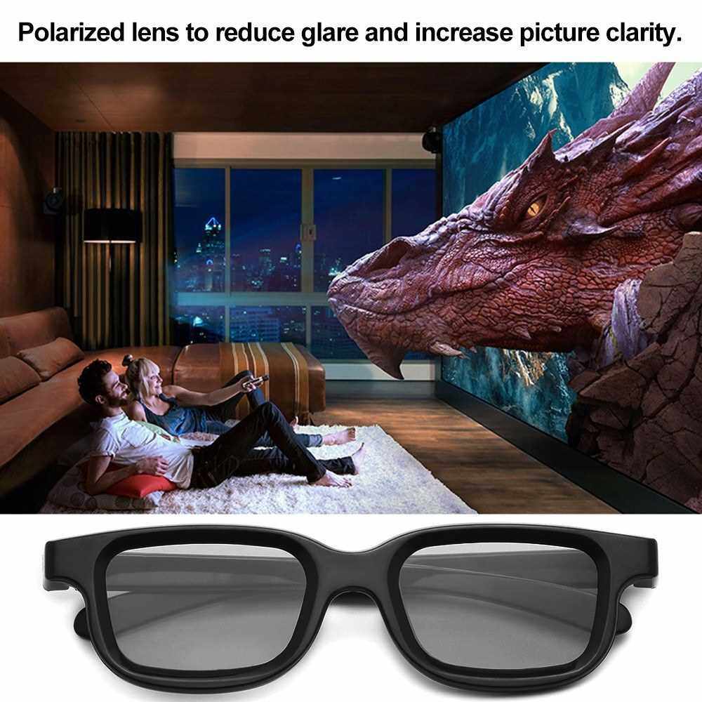 VQ163R Polarized Passive 3D Glasses for 3D TV Real 3D Cinemas for Sony Panasonic (Black)