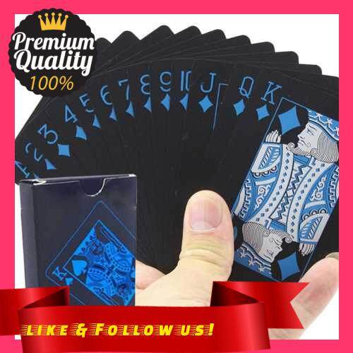 People’s Choice Poker Cards Set Waterproof Plastic Playing Cards Great for Magic Water Card Games Home Party Travel Gift (Blue)