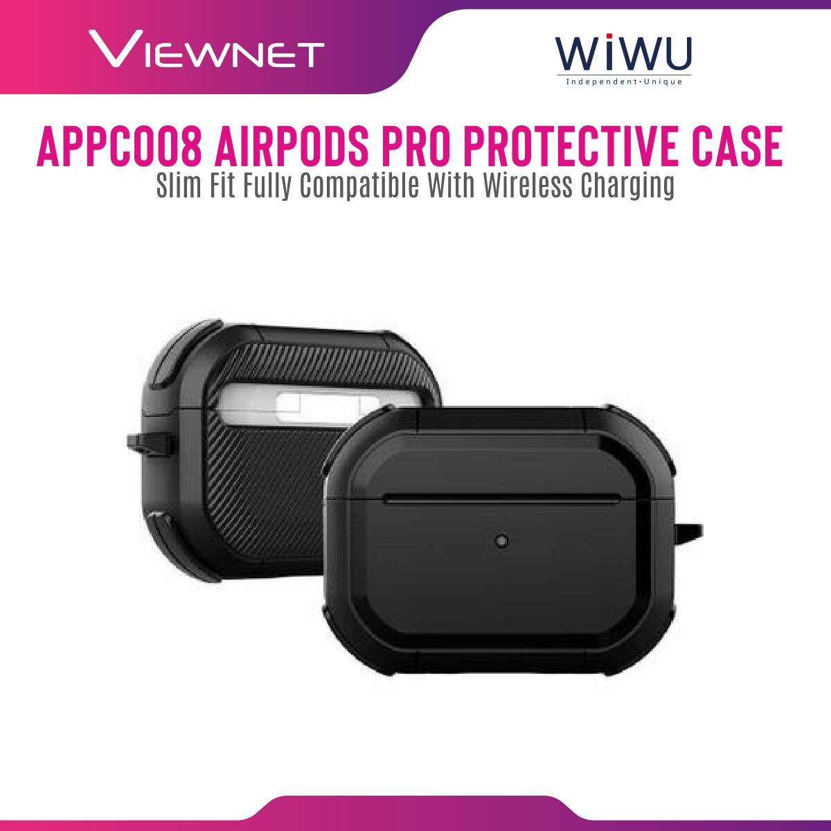 WIWU APPC008 AirPods Pro Case Protective Carrying Case PC Cover TPU Frame Cover