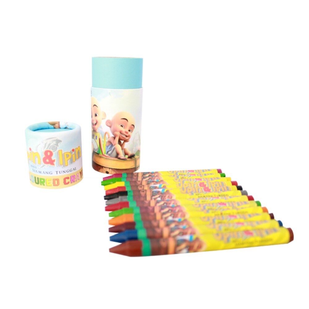 [ Local Ready Stocks ] Original Genuine Upin Ipin Tube Crayon Keris Siamang Tunggal Kanak Sekolah Anak Kids School Children Toy Stationery