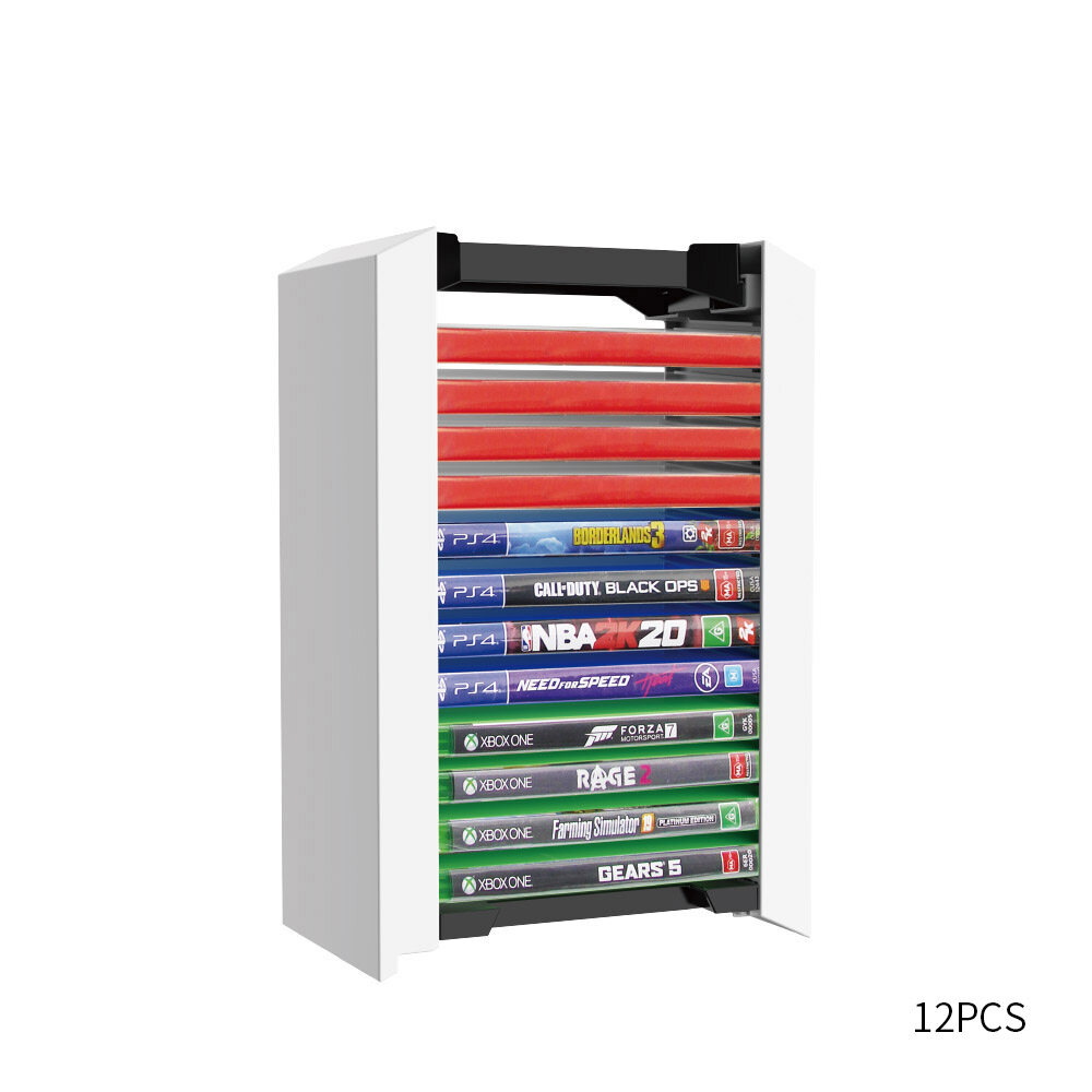PS4 / PS5 Game Disk Storage Stand for XBOX / Switch / PlayStation Game Disc Up to 12 Games DOBE TP5-0520