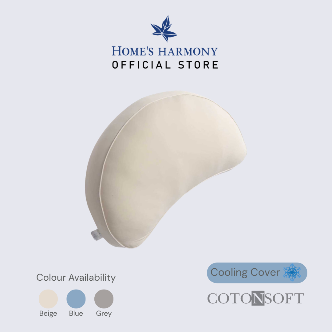 Cotonsoft Iceilk Moon Cushion | Cooling Cover | Multipurpse [54x38x19cm]