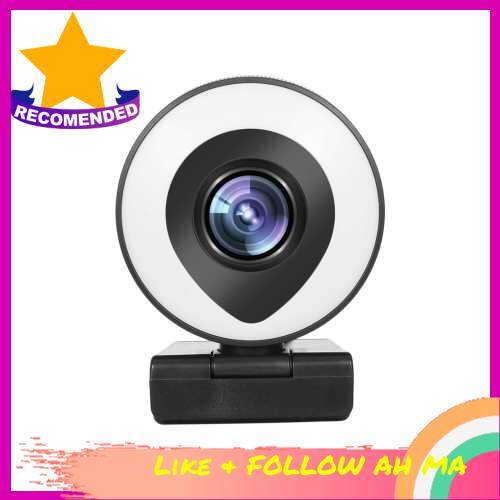 Best Selling Webcam Streaming 1080P Full HD with Dual Microphone and Ring Light, USB Web Camera Stream for Laptop YouTube OBS (Standard)