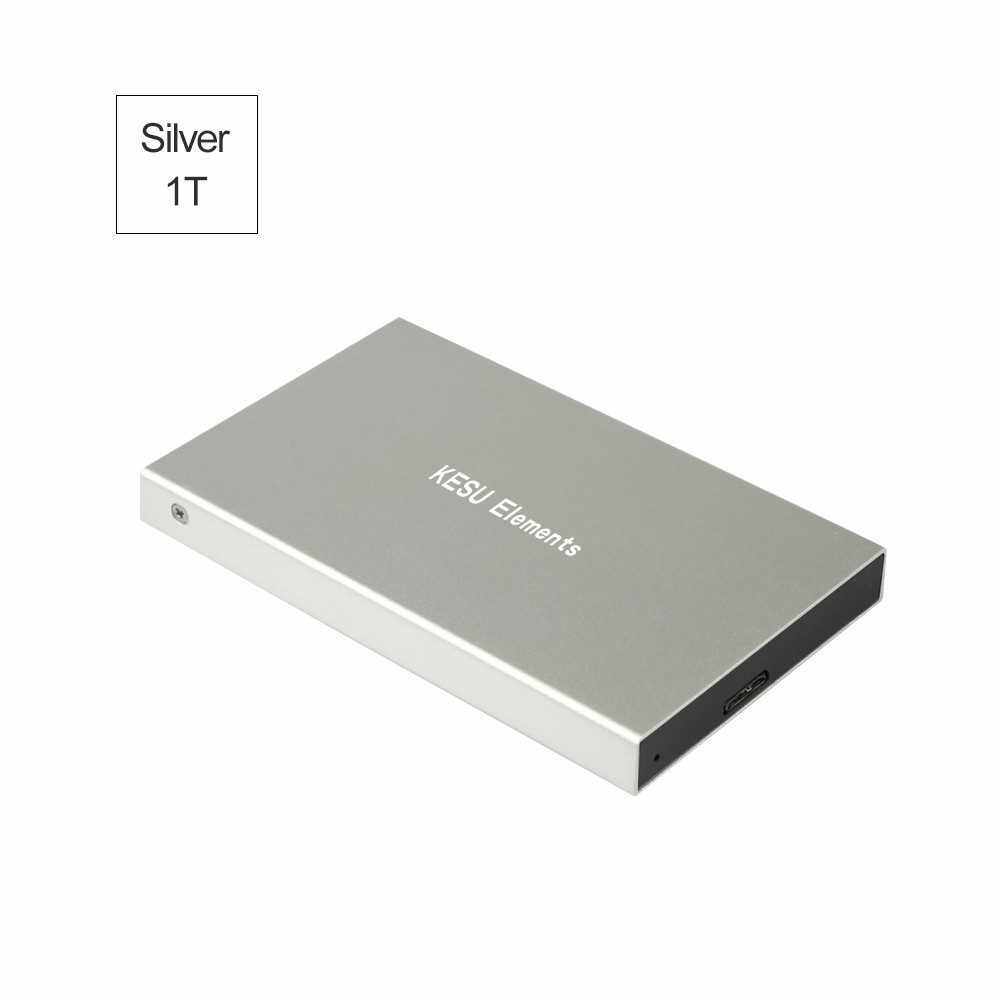 Portable External Hard Drive USB 3.0 120G.160G.250G.320G.500G HDD External HD Hard Disk for PC Silvery&1T (S1t)