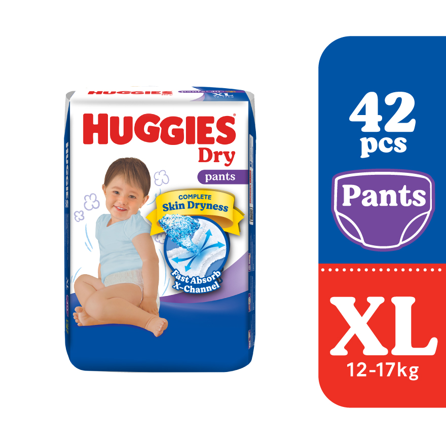 HUGGIES Dry Pants Diapers XL 40s - Absorbent and dry diapers for baby