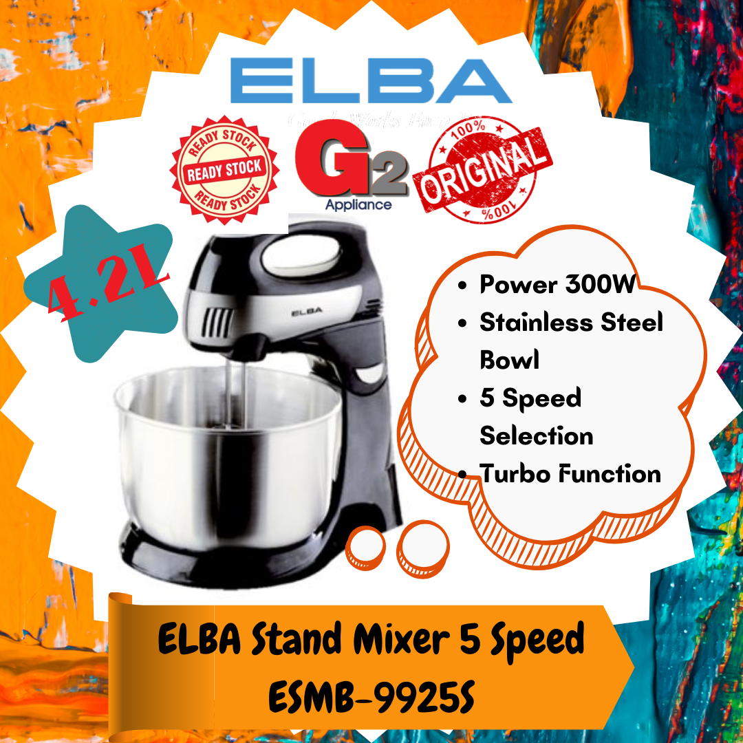 Elba Stand mixer stainless Steel 4.2Liter ESMB-9925S ( READY STOCK )