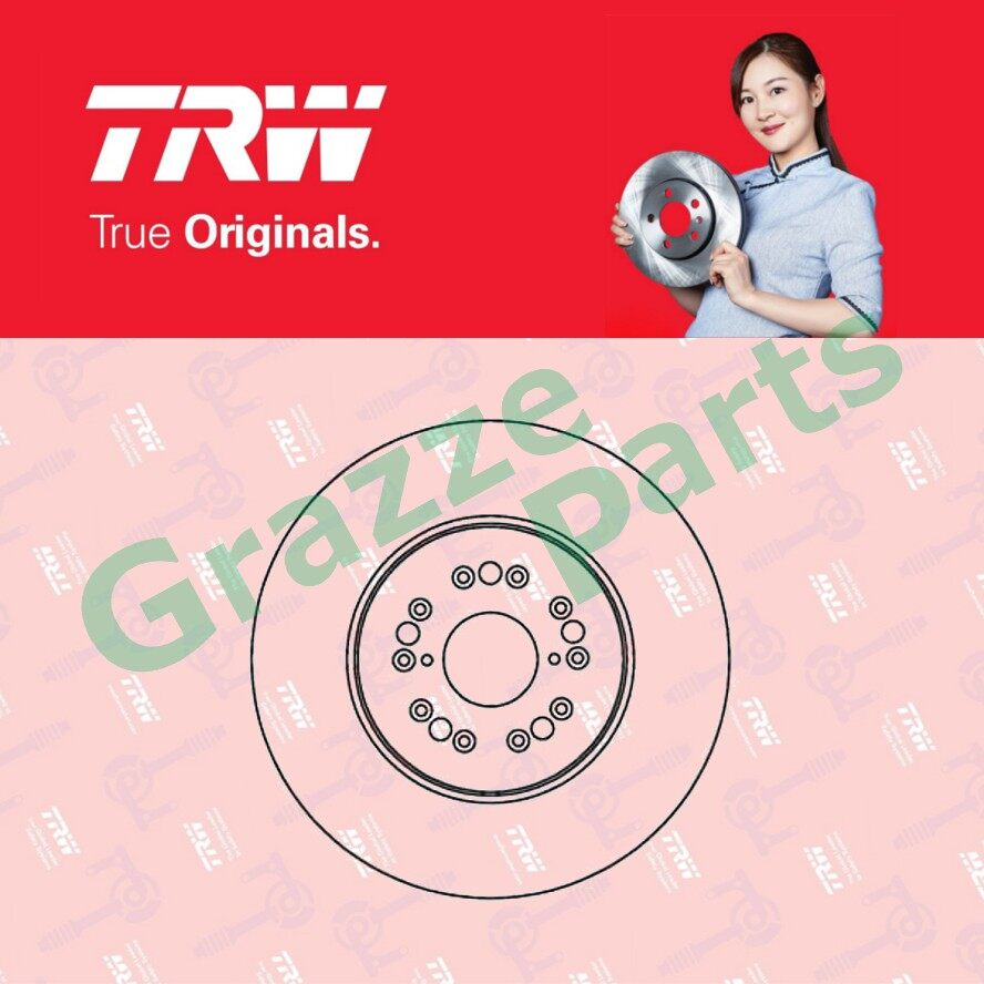 (2pc) TRW Disc Brake Rotor Front for DF7188 Lexus LS400 UCF20 1994 (314mm)