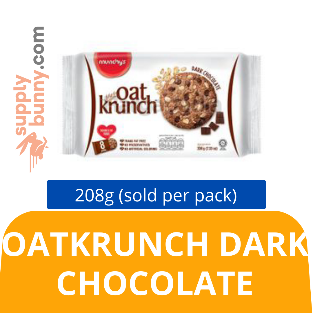 OatKrunch Dark Chocolate 208g (sold per pack)燕麦黑巧克力饼干 PJ Grocer OatKrunch Coklat Gelap