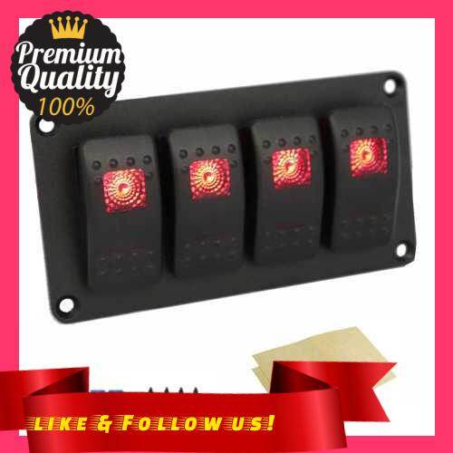 People's Choice 4 Gang 5 Pin Rocker Switch Panel, Waterproof On-Off ...