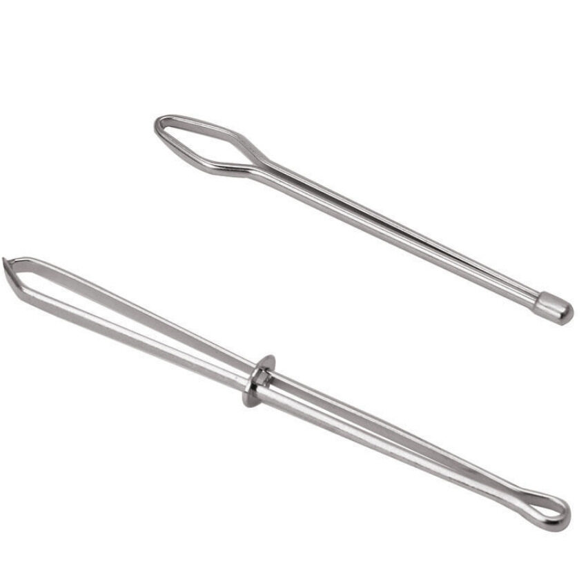 Polocat 2 Pieces Clothespins Elastic Band Needle Rope Threading Guide Device DIY Sewing Tool