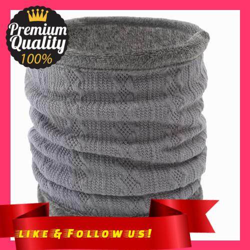 People's Choice Winter Neck Warmer Thermal Fleece Scarf Ultimate Thermal Retention Neckchief Thicken Windproof Neck Gaiter (Grey)