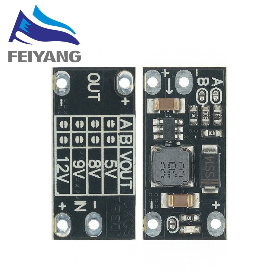 Newest multi-function mini boost module step up board 5v/8v/9v/12v 1.5a led indicator diy electronic voltage module