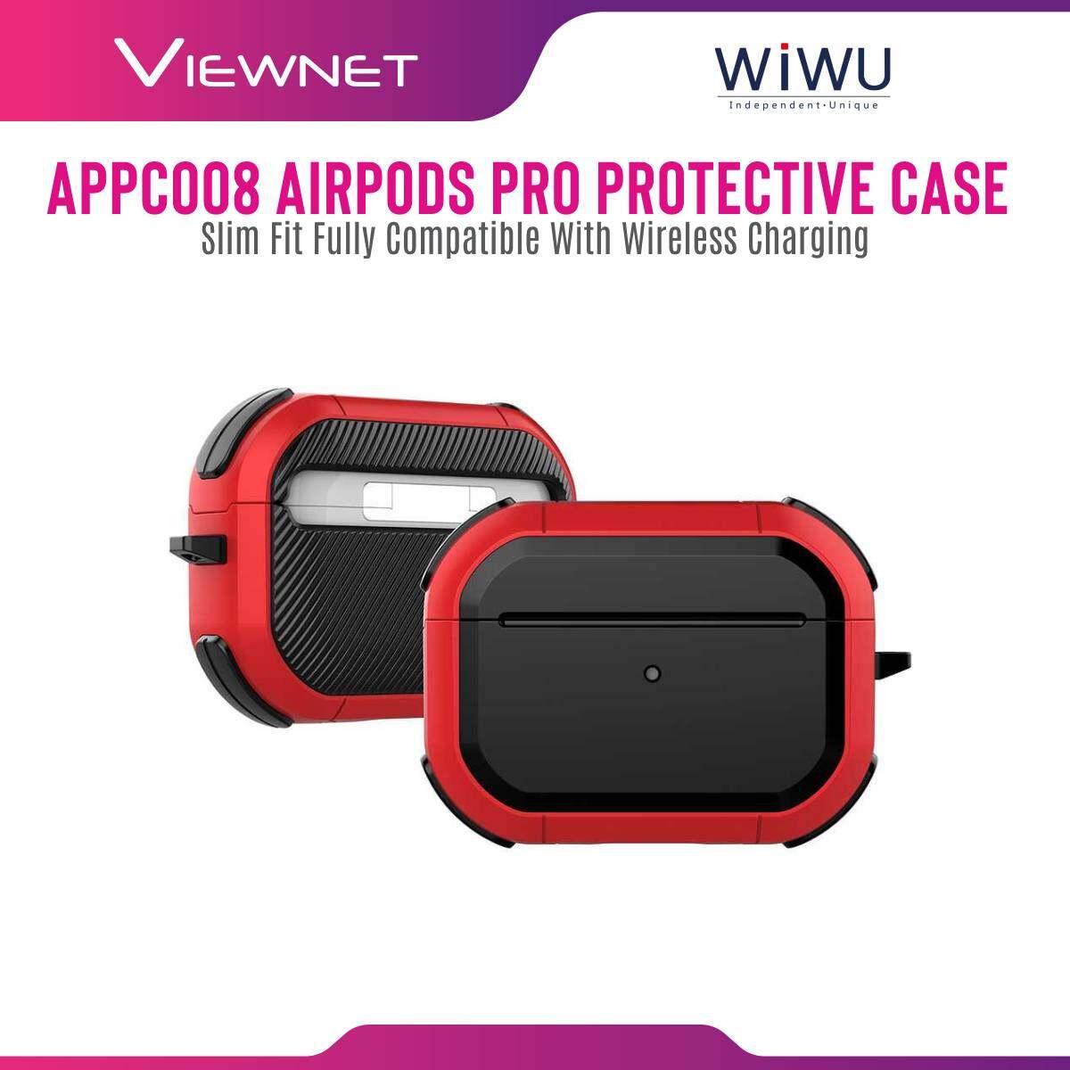 WIWU APPC008 AirPods Pro Case Protective Carrying Case PC Cover TPU Frame Cover