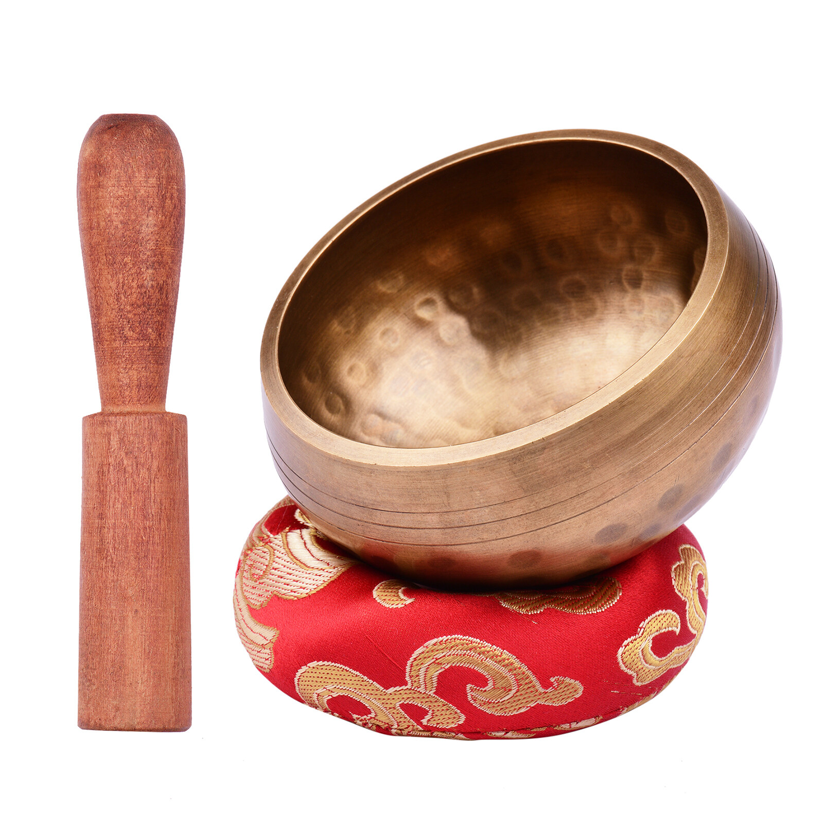 Bát Hát Tây Tạng Ammoon Với 8Cm 3Inch Handmade Kim Loại Sound Bowl & Gối