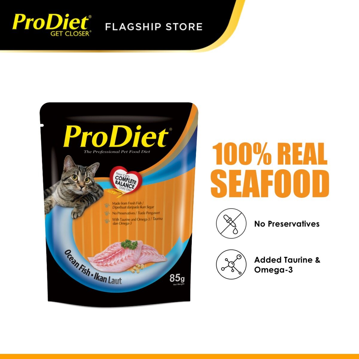 ProDiet 85G Ocean Fish Wet Cat Food X 24 Packs New PGMall