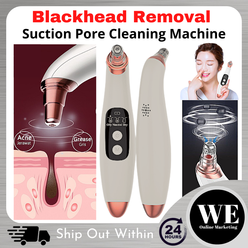 (Ready Stock) Blackhead Remover Vacuum Device - USB Electric Inhaler Blackhead Removal Pore Cleaner Suction Acne Spot Face Facial Skin Care Clean Cleaning Cleanser Lifting Machine
