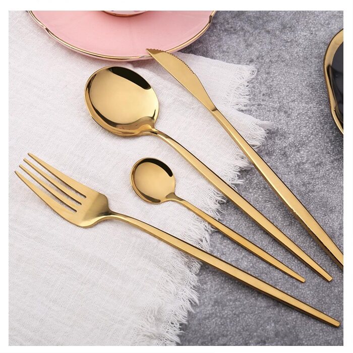 4 Pieces/Set Stainless Steel Cutlery Set With Gift Box Dinnerware Set Flatware Fork Spoon