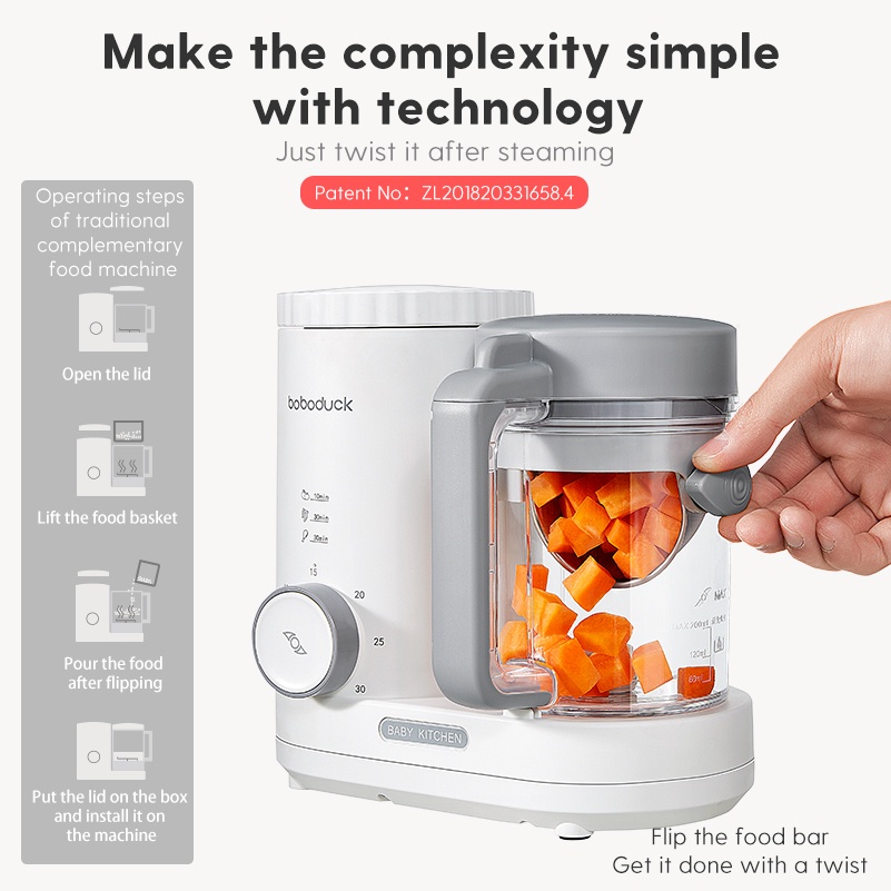BOBODUCK Baby Food Processor