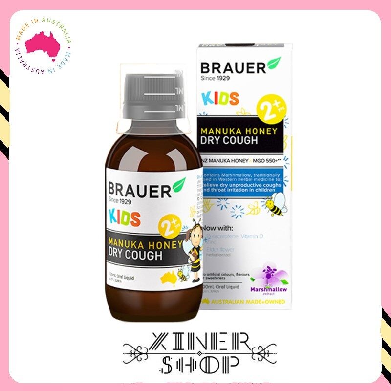 [Import From Australia] Brauer 2yrs+ Kids Manuka Honey Dry Cough Oral Liquid ( 100ml )