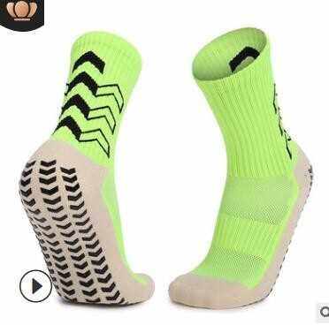 Sport Cushioned Socks Non Slip Grip for Basketball Soccer Ski Cycling Athletic Socks (Dark Blue)