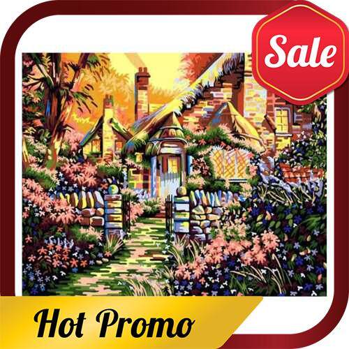 16 x 20 Inch DIY Oil Painting on Canvas Paint by Number Kit Street House Pattern for Adults Kids Beginner Craft Home Wall Decor Gift (2)