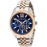 Michael Kors Mens Lexington Chrono Navy Dial Two tone Watch MK8412
