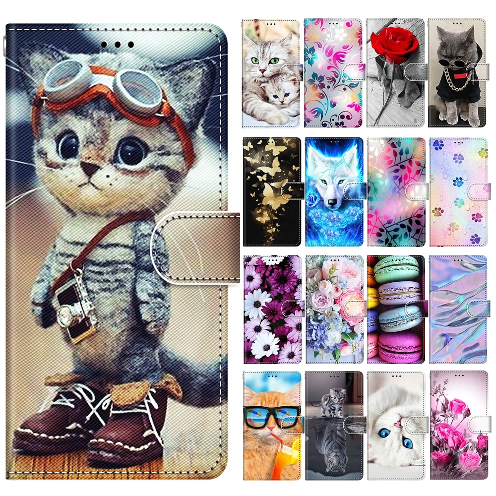 【Hot Sale】NIQUXI Flip Book Case For Funda Samsung Galaxy M12 M02 M02S M32 M52 M62 M31 M31S Cases Cute Cat Dog Wallet Leather Phone Cover Bumper