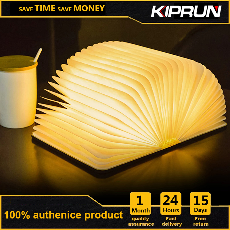 [Ready stock] KIPRUN Wooden Folding Book Light5 Color USB Rechargeable Portable Book Shaped LED Light Warm Table Lamp For Decor Magnetic Design Perfect Gift For Birthdays Lovers EventsChristmas