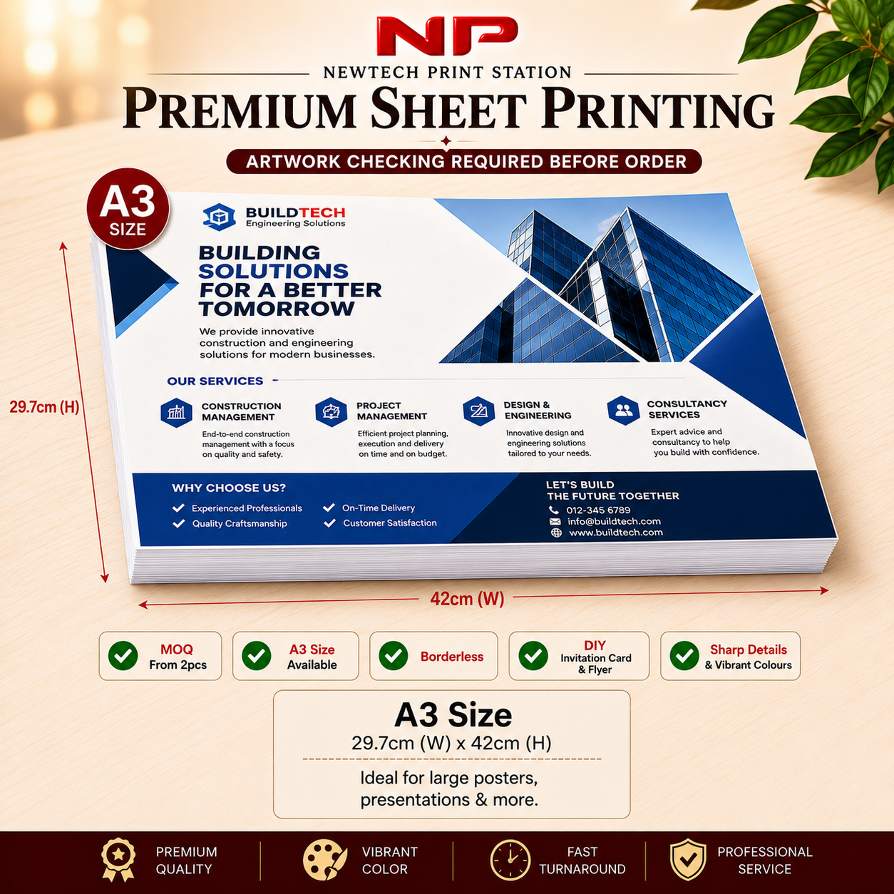 A3 A4 Premium Sheet Printing | Cetak Kad | Custom Artwork | DIY Invitation Flyer